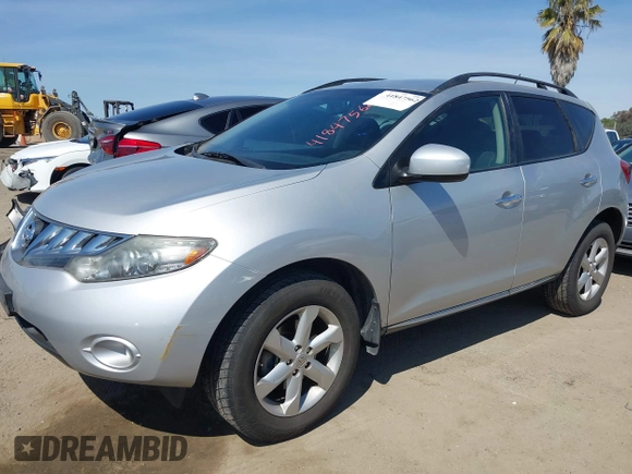 2009 Nissan Murano SL with VIN JN8AZ18U19W023082, listed as a IAAI auction lot 41847562 with 147,780 mi miles and . Bid and sale history available at DreamBid. Image 17.
