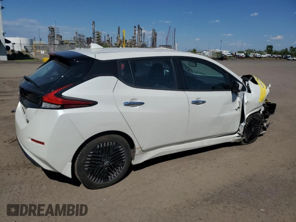 2023 Nissan LEAF SV Plus with VIN 1N4CZ1CVXPC550983, listed as a Copart auction lot 58573805 with 50,673 mi miles and Salvage title. Bid and sale history available at DreamBid. Image 3.
