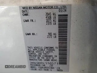 2025 Nissan LEAF S with VIN 1N4AZ1BV0SC550573, listed as a Copart auction lot 83571314 with 4,604 mi miles and Salvage Title. Bid and sale history available at carsss.com. Image 13.