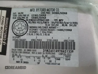 2000 Ford Windstar LX z VIN 2FMZA5149YBA21339, wystawiony jako Copart lot #83040384 z przebiegiem 136 958 mil mil oraz Czysty tytuł • Clean title. Historia ofert i sprzedaży dostępna na DreamBid. Obrazek 13.