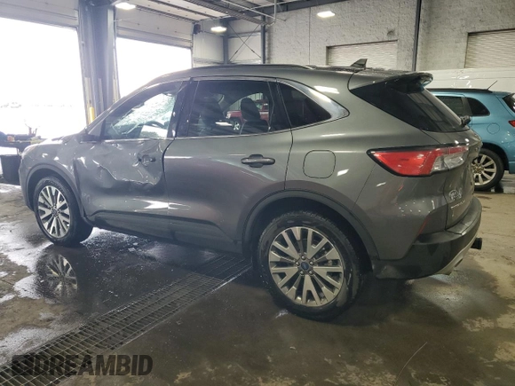 2022 Ford Escape Titanium with VIN 1FMCU9J91NUB38368, listed as a Copart auction lot 57089435 with 39,743 mi miles and Salvage title. Bid and sale history available at DreamBid. Image 2.