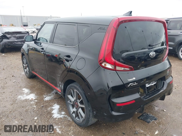2021 Kia Soul GT-Line with VIN KNDJ63AU4M7138014, listed as a IAAI auction lot 41271237 with 43,124 mi miles and . Bid and sale history available at DreamBid. Image 3.