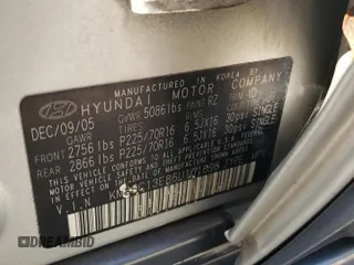 2006 Hyundai Santa Fe GLS with VIN KM8SC13E86U101698, listed as a Copart auction lot 71602044 with 72,416 mi miles and Salvage Title. Bid and sale history available at carsss.com. Image 13.