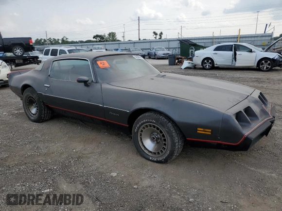 1980 Pontiac Firebird with VIN 2V87TAL116556, listed as a Copart auction lot 64086644 with 15,342 mi miles and Salvage title. Bid and sale history available at DreamBid. Image 4.