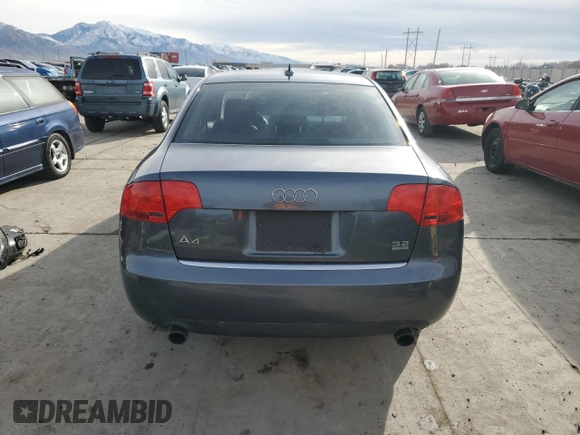 2005 Audi A4 3.2L with VIN WAUDG78E35A545002, listed as a Copart auction lot 87471044 with 148,280 mi miles and Salvage Title. Bid and sale history available at carsss.com. Image 6.