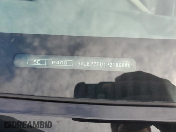2023 Land Rover Defender SE with VIN SALEP7EU1P2186080, listed as a Copart auction lot 84107764 with 9,780 mi miles and Salvage title. Bid and sale history available at DreamBid. Image 14.