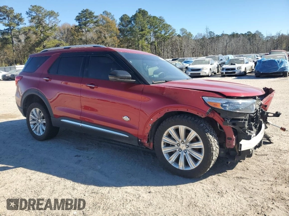 2022 Ford Explorer King Ranch z VIN 1FM5K8LC9NGB68945, wystawiony jako Copart lot #87059264 z przebiegiem 69 384 mil mil oraz Szkoda całkowita • Salvage title. Historia ofert i sprzedaży dostępna na DreamBid. Obrazek 4.