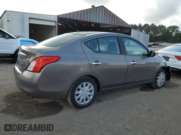 2012 Nissan Versa S with VIN 3N1CN7AP4CL827013, listed as a Copart auction lot 53342115 with 127,507 mi miles and Salvage Title. Bid and sale history available at carsss.com. Image 3.
