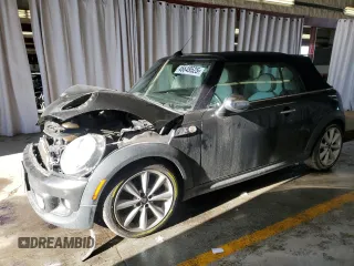2012 MINI Convertible S with VIN WMWZP3C53CT250070, listed as a Copart auction lot 46649525 with 80,392 mi miles and Salvage Title. Bid and sale history available at DreamBid. Image 1.