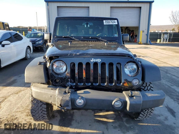 2018 Jeep Wrangler JK Unlimited Sport S with VIN 1C4BJWDG8JL874449, listed as a Copart auction lot 85007634 with 91,709 mi miles and Salvage Title. Bid and sale history available at carsss.com. Image 5.