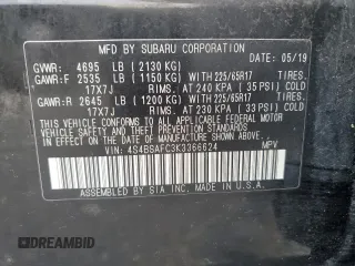 2019 Subaru Outback Premium with VIN 4S4BSAFC3K3366624, listed as a Copart auction lot 62898105 with 178,665 mi miles and Clean title. Bid and sale history available at DreamBid. Image 13.