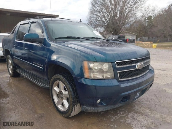 2007 Chevrolet Avalanche LT w/1LT with VIN 3GNEC12087G166652, listed as a IAAI auction lot 41710462 with 1 mi miles. Bid and sale history available at carsss.com. Image 1.