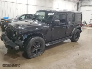 2022 Jeep Wrangler Unlimited Sport S with VIN 1C4HJXDG4NW201971, listed as a Copart auction lot 42845135 with 34,461 mi miles and Salvage Title. Bid and sale history available at carsss.com. Image 1.