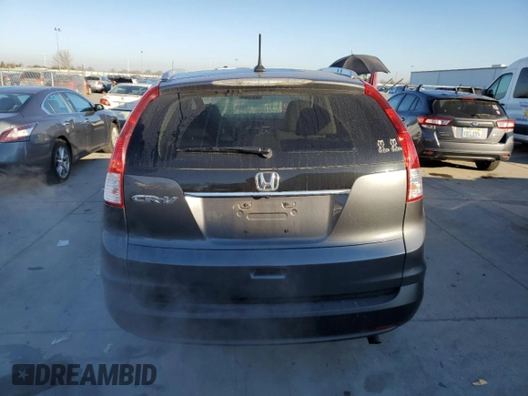 2012 Honda CR-V EX-L with VIN 2HKRM3H76CH505160, listed as a Copart auction lot 42185375 with 60,762 mi miles and Salvage Title. Bid and sale history available at carsss.com. Image 6.