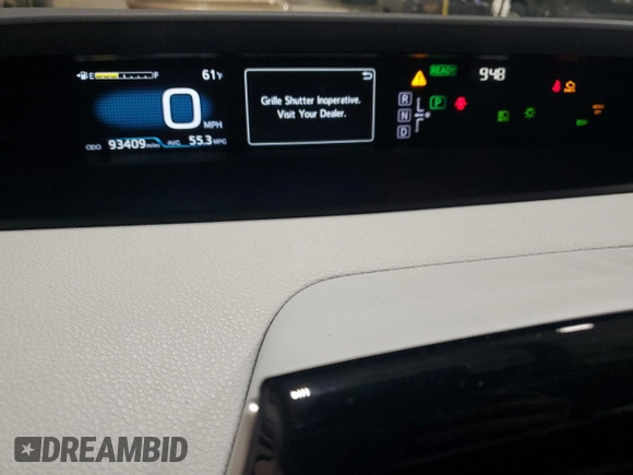 2016 Toyota Prius Four z VIN JTDKARFU1G3522648, wystawiony jako Copart lot #55610665 z przebiegiem 93 409 mil mil oraz Szkoda całkowita • Salvage title. Historia ofert i sprzedaży dostępna na DreamBid. Obrazek 9.
