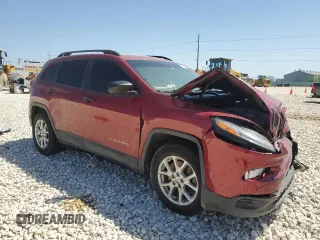2016 Jeep Cherokee Sport with VIN 1C4PJMAB1GW238918, listed as a Copart auction lot 50257085 with 0 mi miles and Salvage Title. Bid and sale history available at carsss.com. Image 4.