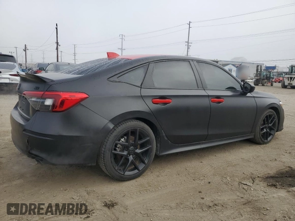 2022 Honda Civic Si with VIN 2HGFE1E50NH473830, listed as a Copart auction lot 54383035 with 72,733 mi miles and Salvage Title. Bid and sale history available at DreamBid. Image 3.
