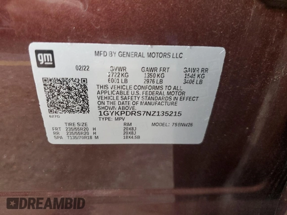 2022 Cadillac XT6 Premium Luxury with VIN 1GYKPDRS7NZ135215, listed as a Copart auction lot 67701694 with 30,498 mi miles and Non Repairable. Bid and sale history available at carsss.com. Image 13.