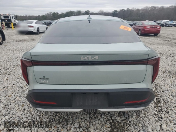 2025 Kia K4 EX with VIN 3KPFU4DE2SE014763, listed as a Copart auction lot 41344835 with 0 mi miles and Salvage Title. Bid and sale history available at carsss.com. Image 6.