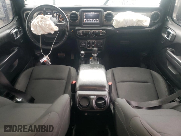 2021 Jeep Wrangler Unlimited Sport Altitude with VIN 1C4HJXDN5MW525525, listed as a Copart auction lot 55897605 with 54,554 mi miles and Salvage title. Bid and sale history available at DreamBid. Image 8.