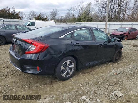 2020 Honda Civic LX with VIN 2HGFC2F67LH564920, listed as a Copart auction lot 51044585 with 42,003 mi miles and Salvage Title. Bid and sale history available at DreamBid. Image 3.