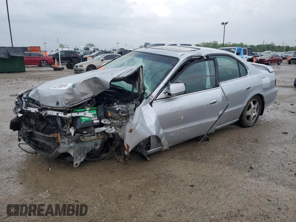 2002 Acura TL with VIN 19UUA56692A033603, listed as a Copart auction lot 53765694 with 0 mi miles and Salvage Title. Bid and sale history available at carsss.com. Image 1.