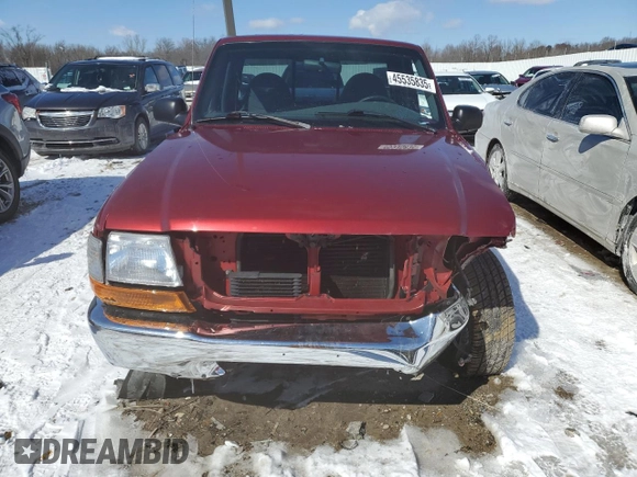 1999 Ford Ranger XLT with VIN 1FTYR10X6XPA71233, listed as a Copart auction lot 45535835 with 130,480 mi miles and Non repairable. Bid and sale history available at DreamBid. Image 5.