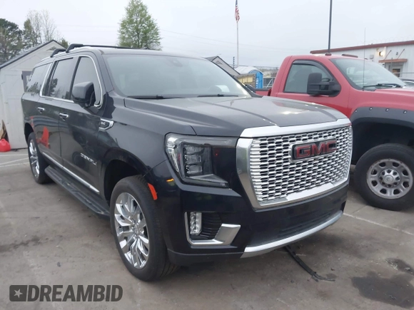 2021 GMC Yukon XL Denali with VIN 1GKS2JKL5MR458039, listed as a IAAI auction lot 41921865 with 25,141 mi miles. Bid and sale history available at carsss.com. Image 1.