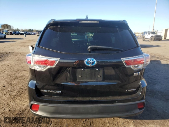 2015 Toyota Highlander Hybrid Limited with VIN 5TDDCRFH1FS013467, listed as a Copart auction lot 46098415 with 58,337 mi miles and Salvage Title. Bid and sale history available at carsss.com. Image 6.