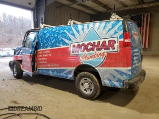 2019 Chevrolet Express Cargo with VIN 1GCWGAFP1K1170896, listed as a Copart auction lot 46810785 with Not provided miles and Salvage title. Bid and sale history available at DreamBid. Image 2.