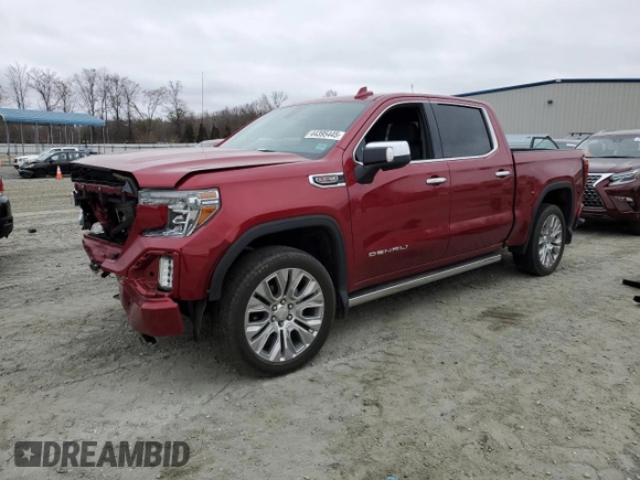 2020 GMC Sierra 1500 Denali with VIN 1GTU9FEL4LZ330883, listed as a Copart auction lot 44395445 with 25,922 mi miles and Salvage Title. Bid and sale history available at DreamBid. Image 1.
