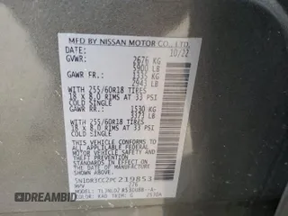 2023 Nissan Pathfinder SL z VIN 5N1DR3CC2PC219853, wystawiony jako Copart lot #47765435 z przebiegiem 30 511 mil mil oraz Szkoda całkowita • Salvage title. Historia ofert i sprzedaży dostępna na DreamBid. Obrazek 16.