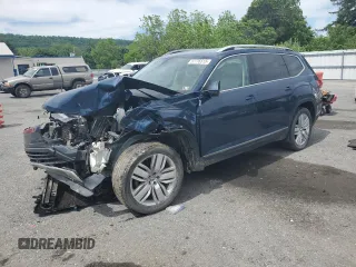 2018 Volkswagen Atlas SEL Premium z VIN 1V2NR2CA3JC580497, wystawiony jako Copart lot #57776515 z przebiegiem 133 113 mil mil oraz Szkoda całkowita • Salvage title. Historia ofert i sprzedaży dostępna na DreamBid. Obrazek 1.