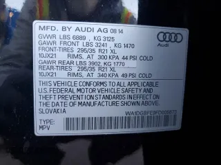 2015 Audi Q7 3.0T S line Prestige with VIN WA1DGBFE9FD005673, listed as a Copart auction lot 43054265 with 143,210 mi miles and Salvage Title. Bid and sale history available at carsss.com. Image 14.