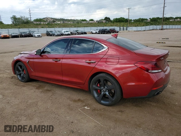 2020 Genesis G70 3.3T with VIN KMTG34LE6LU064126, listed as a Copart auction lot 58078495 with 57,903 mi miles and Salvage title. Bid and sale history available at DreamBid. Image 2.