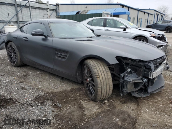 2016 Mercedes-Benz AMG GT S with VIN WDDYJ7JA9GA006390, listed as a Copart auction lot 84910144 with 54,370 mi miles and Salvage Title. Bid and sale history available at carsss.com. Image 4.