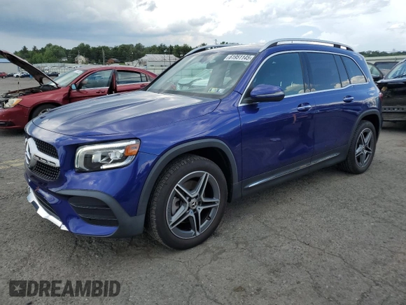 2021 Mercedes-Benz GLB 250 z VIN W1N4M4HB2MW114323, wystawiony jako Copart lot #61951145 z przebiegiem 22 983 mil mil oraz Czysty tytuł • Clean title. Historia ofert i sprzedaży dostępna na DreamBid. Obrazek 1.