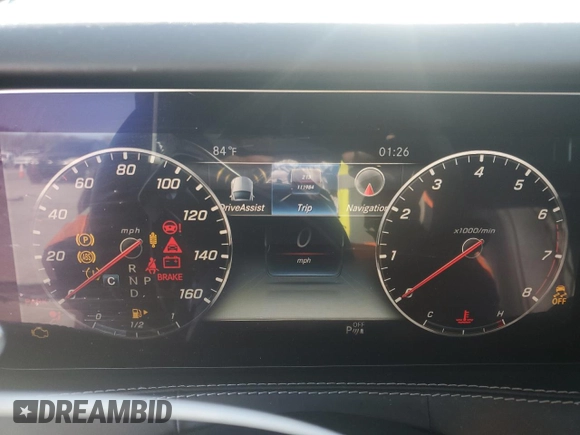 2019 Mercedes-Benz S-Class S 560 with VIN WDDXJ8GB2KA039600, listed as a Copart auction lot 86095004 with 111,984 mi miles and Salvage Title. Bid and sale history available at carsss.com. Image 9.