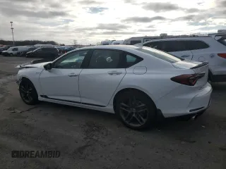 2024 Acura TLX w/A-Spec Package with VIN 19UUB6F50RA001644, listed as a Copart auction lot 81361424 with 0 mi miles and Salvage Title. Bid and sale history available at carsss.com. Image 2.