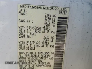 2017 Nissan Murano SL with VIN 5N1AZ2MH8HN189108, listed as a Copart auction lot 50389875 with 143,607 mi miles and Salvage Title. Bid and sale history available at carsss.com. Image 13.