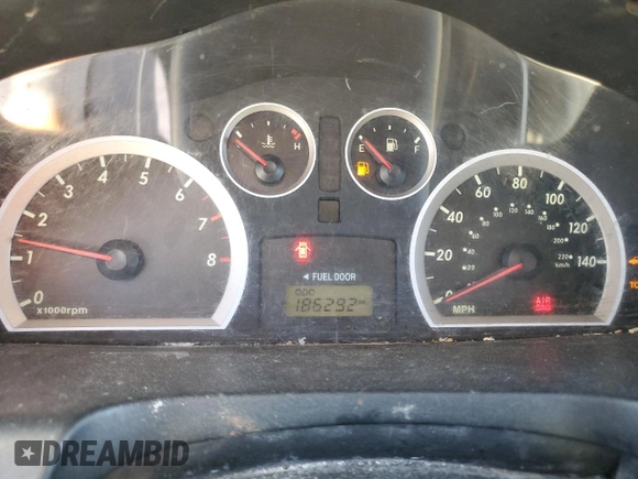 2005 Hyundai Santa Fe GLS with VIN KM8SC13D65U936463, listed as a Copart auction lot 67032944 with 186,292 mi miles and Salvage Title. Bid and sale history available at DreamBid. Image 9.