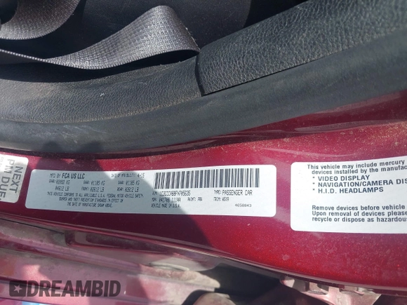 2015 Chrysler 200 Limited with VIN 1C3CCCAB8FN705635, listed as a IAAI auction lot 42361122 with 75,621 mi miles and . Bid and sale history available at DreamBid. Image 9.