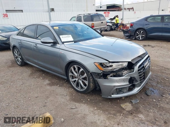 2013 Audi A6 3.0T Prestige with VIN WAUHGAFC3DN131239, listed as a IAAI auction lot 41168869 with 134,628 mi miles. Bid and sale history available at carsss.com. Image 1.
