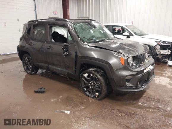2021 Jeep Renegade Latitude with VIN ZACNJDBB1MPM71726, listed as a IAAI auction lot 41607723 with 30,655 mi miles. Bid and sale history available at carsss.com. Image 1.