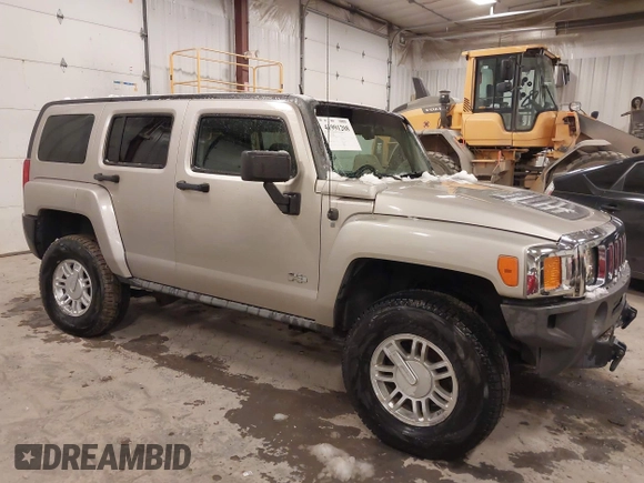 2007 Hummer H3 SUV with VIN 5GTDN13E078250892, listed as a IAAI auction lot 41991208 with 148,283 mi miles. Bid and sale history available at carsss.com. Image 1.