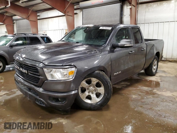 2021 Ram 1500 Big Horn with VIN 1C6SRFBT8MN614917, listed as a Copart auction lot 88296005 with 56,179 mi miles and Clean Title. Bid and sale history available at carsss.com. Image 1.