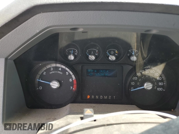 2014 Ford F-250 XL with VIN 1FTBF2B61EEB69314, listed as a Copart auction lot 57801965 with 165,016 mi miles and Salvage title. Bid and sale history available at DreamBid. Image 9.