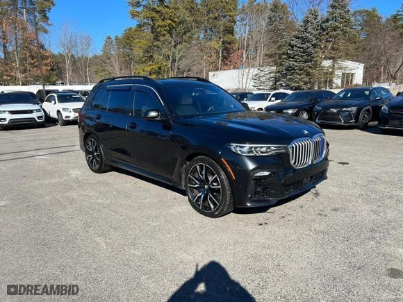 2019 BMW X7 xDrive50i with VIN 5UXCX4C53KLB39548, listed as a Copart auction lot 54152375 with 159,191 mi miles and Clean Title. Bid and sale history available at carsss.com. Image 1.