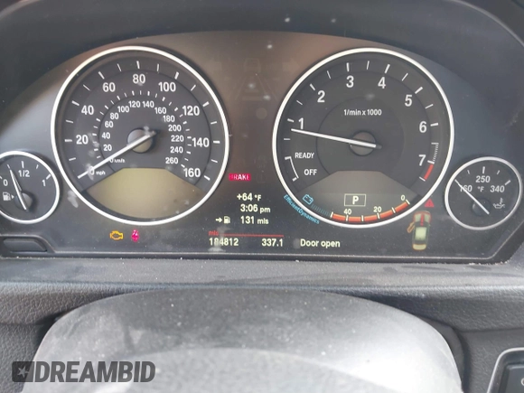 2013 BMW 3 Series 328i with VIN WBA3C1C51DF440679, listed as a IAAI auction lot 41533587 with 184,812 mi miles. Bid and sale history available at carsss.com. Image 7.