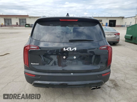2022 Kia Telluride SX with VIN 5XYP5DHC5NG286516, listed as a Copart auction lot 55111655 with 40,010 mi miles and Salvage title. Bid and sale history available at DreamBid. Image 6.